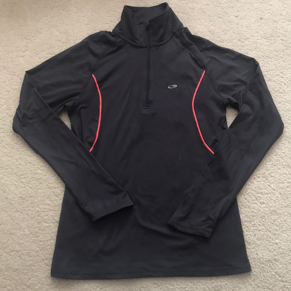Champion Athletic Grey Quarter Zip Long Sleeve - Picture 1 of 4